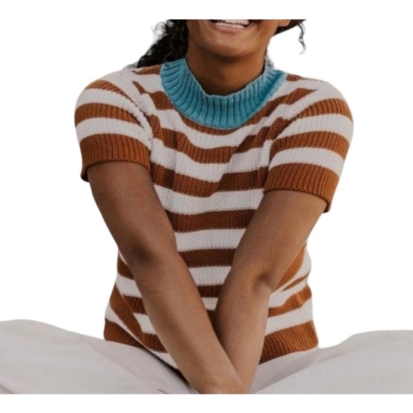 ❌SOLD❌ Roolee | The Archer Short Sleeve Knit Stripe Sweater - Picture 3 of 6